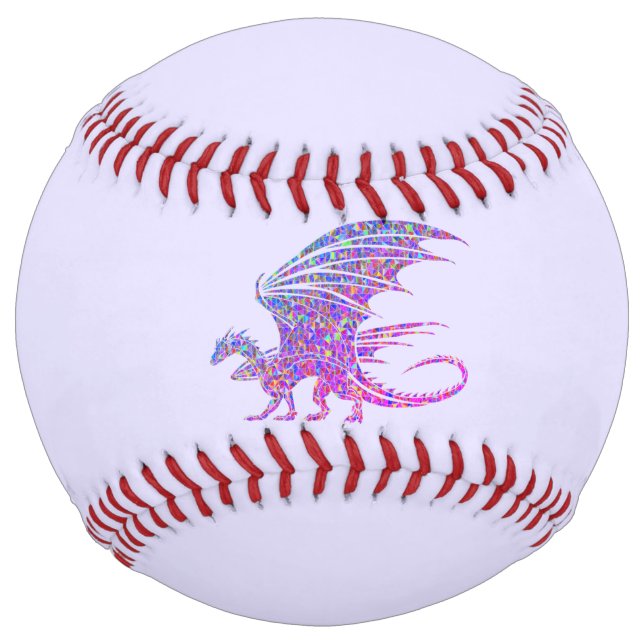 Amazing Mosaic Dragon Purple Softball (Front)