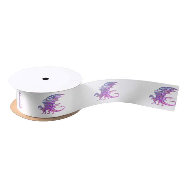 Amazing Mosaic Dragon Satin Ribbon (Spool)