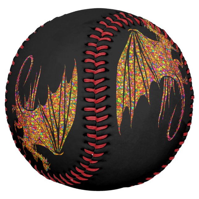 Amazing Mosaic Dragon  Softball (Angled)