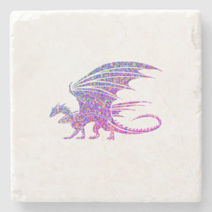 Amazing Mosaic Dragon Stone Coaster