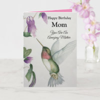 Amazing Mother Happy Birthday Sweet Hummingbird