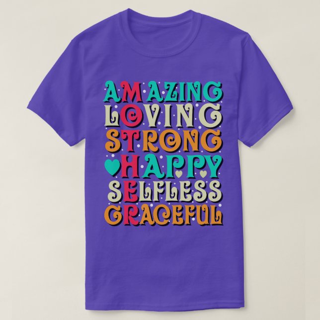 Amazing Mother Love Inspirational Mum Quote T-Shirt (Design Front)