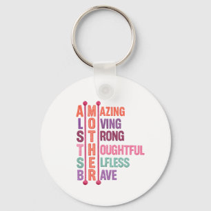 Amazing mother quote key ring