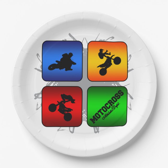 Amazing Motocross Urban Style Paper Plate (Front)