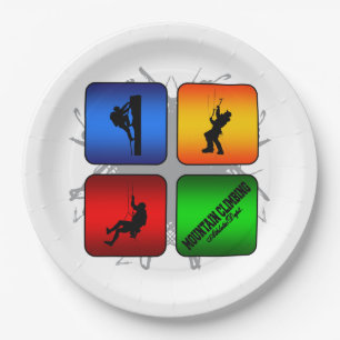 Amazing Mountain Climbing Urban Style Paper Plate