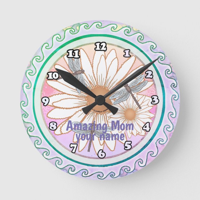Amazing Mum  Round Clock (Front)