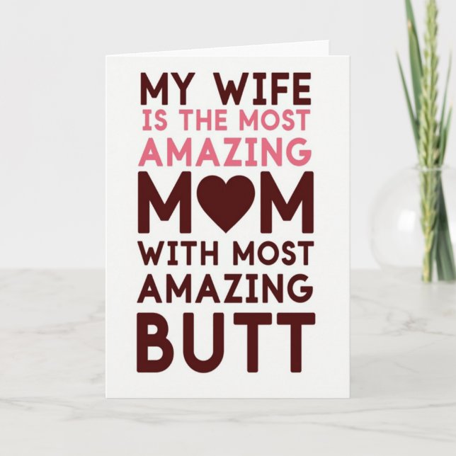 Amazing Mum Typographic Card (Front)