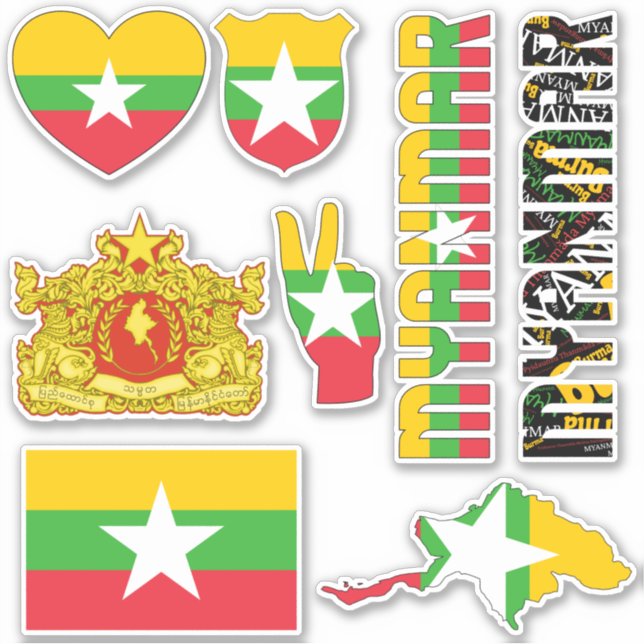 Amazing Myanmar Shapes National Symbols (Front)