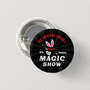 Amazing Name Magician Birthday, Any Age Party 3 Cm Round Badge