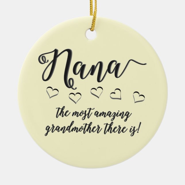 Amazing Nana Ceramic Ornament (Front)