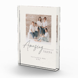 Amazing Nanna Personalised Photo Custom Family Block
