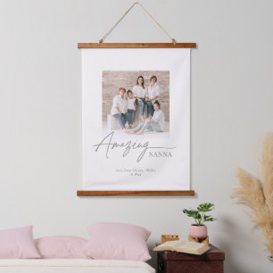 Amazing Nanna Personalised Photo Custom Family Hanging Tapestry