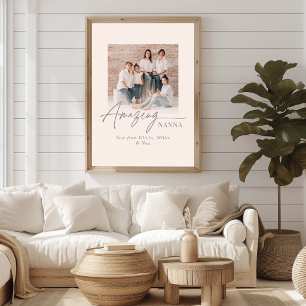Amazing Nanna Personalised Photo Custom Family Poster