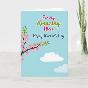 Amazing Niece Mothers Day Card