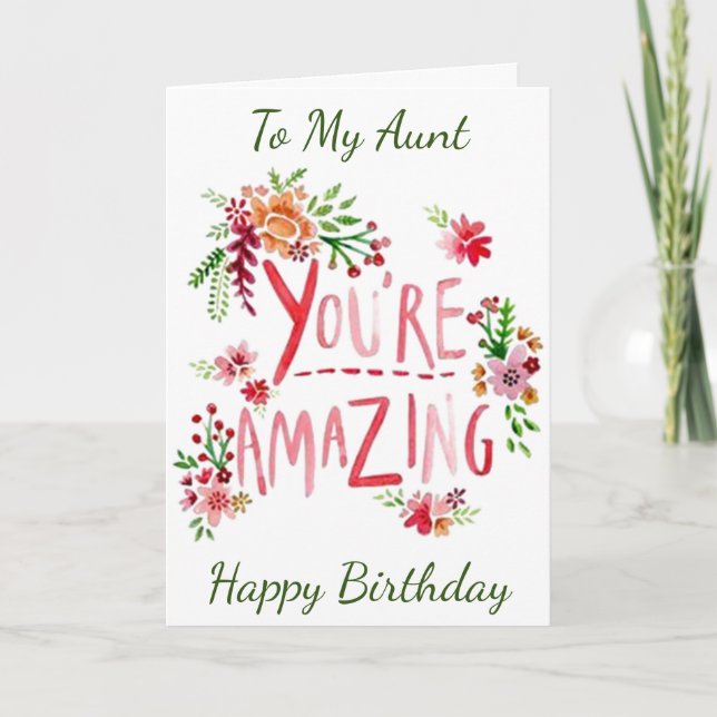 AMAZING **NIECE** ON YOUR BIRTHDAY Card (Front)