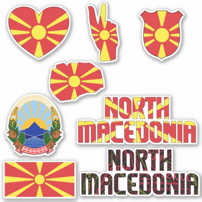 Amazing North Macedonia Shapes National Symbols (Front)