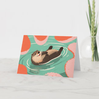Amazing Otter Animal Greeting Card