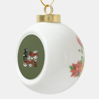 Amazing Patriotic Military Unique Ceramic Ball Christmas Ornament