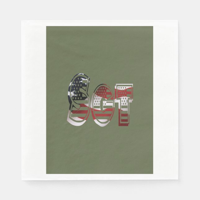 Amazing Patriotic Military Unique Napkin (Front)