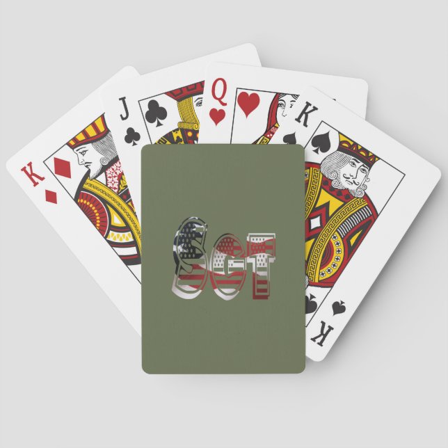 Amazing Patriotic Military Unique Playing Cards (Back)
