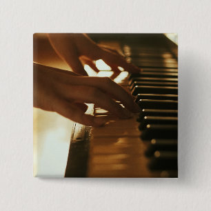 Amazing Piano Design 15 Cm Square Badge
