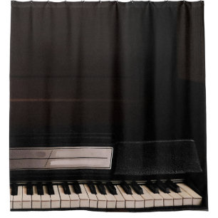 Amazing Piano Design Shower Curtain