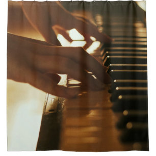 Amazing Piano Design Shower Curtain
