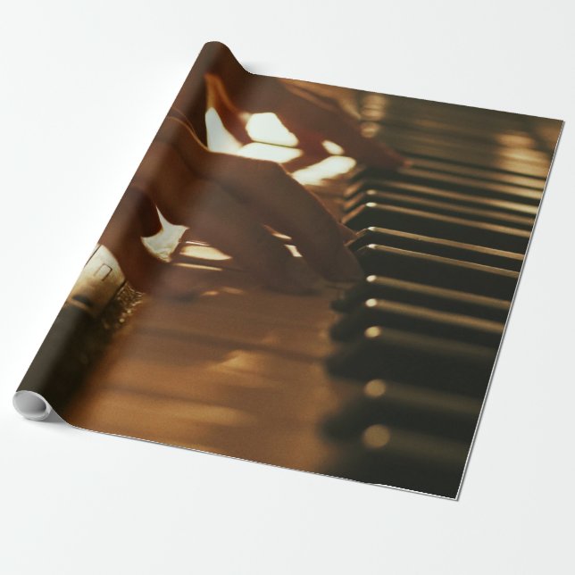 Amazing Piano Design Wrapping Paper (Unrolled)