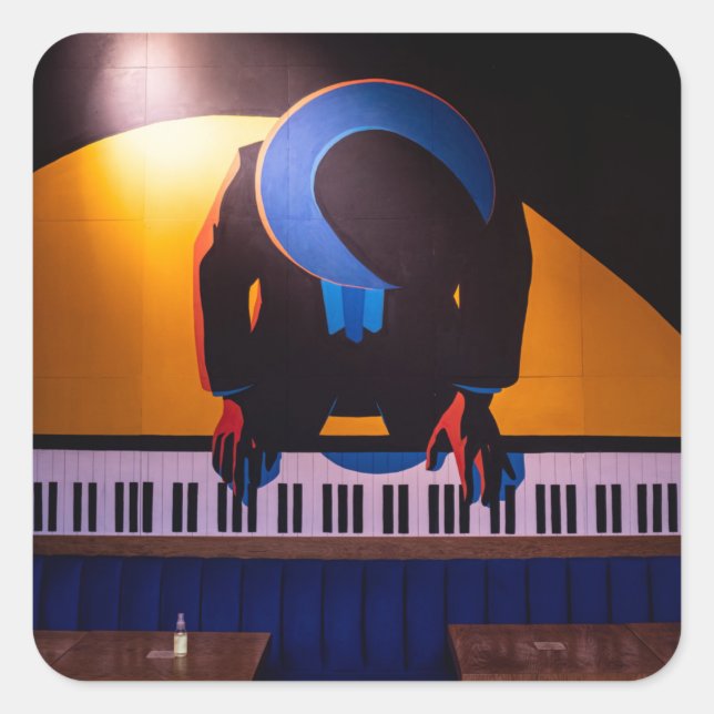 Amazing Piano Square Sticker (Front)