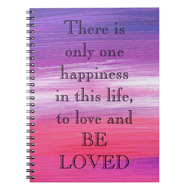 Amazing Pink Paint with love a quote Notebook (Front)