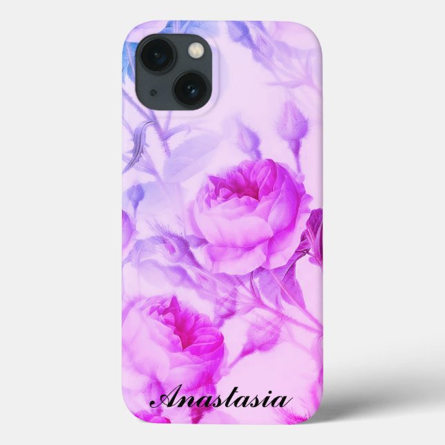 Amazing Pink Roses with your name  Case-Mate iPhone Case (Back)