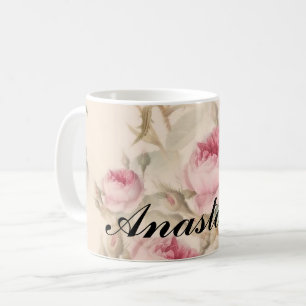 Amazing Pink Roses with your name Coffee Mug