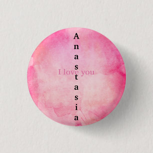 Amazing Pink Watercolor 3 Cm Round Badge