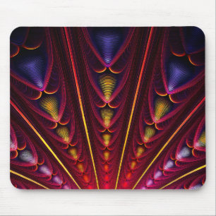 Amazing Pink Yellow Black Fractal Mouse Pad
