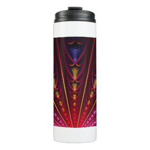 Amazing Pink Yellow Black Fractal Thermal Tumbler