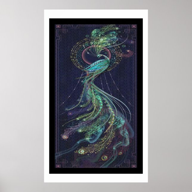 amazing poster , peacock poster . (Front)