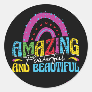 Amazing powerful and beatiful classic round sticker