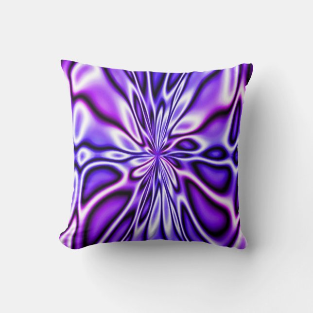 Amazing Purple Floral Bloom Mojo Pillow (Front)