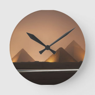 Amazing Pyramids Round Clock