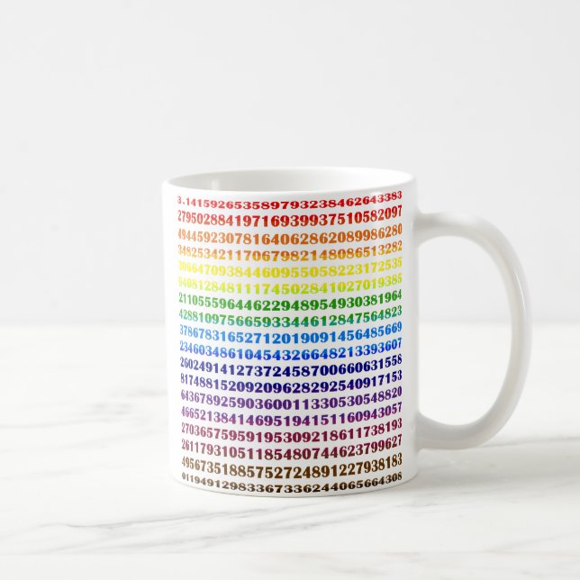 Amazing Rainbow Pi Mug!! Coffee Mug (Right)