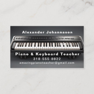 Amazing Realistic Piano Keyboard Business Card