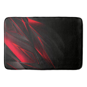 Amazing Red to the Point Abstract Design Bath Mat
