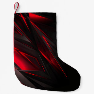Amazing Red to the Point Abstract Design Small Christmas Stocking