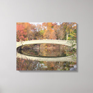 AMAZING REFLECTION NYC Bow Bridge Central Park Canvas Print