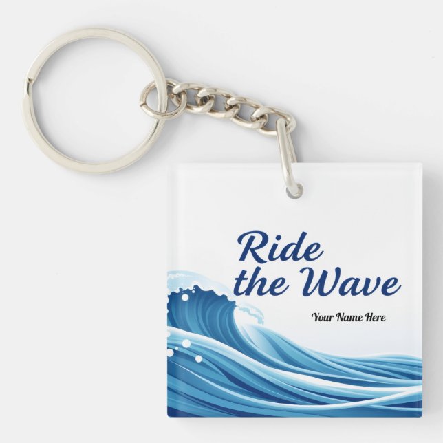 Amazing Ride The Wave Strong People Key Ring (Front)