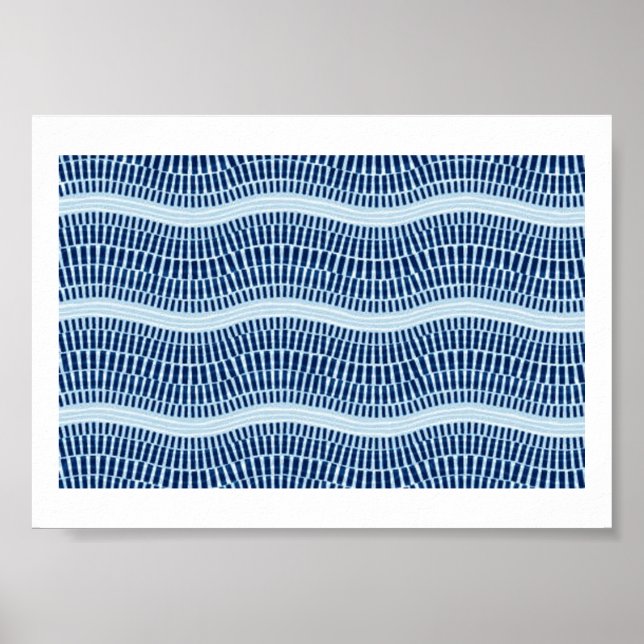 Amazing Rippling Blue Water Optical Illusion Poster (Front)