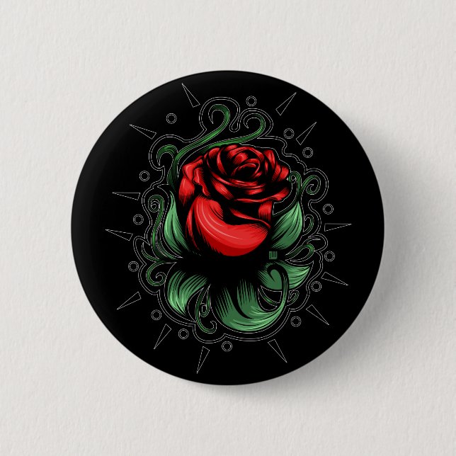 Amazing Rose 6 Cm Round Badge (Front)