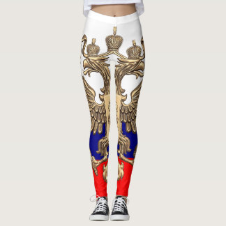 Amazing Russian coat of arms and flag leggings