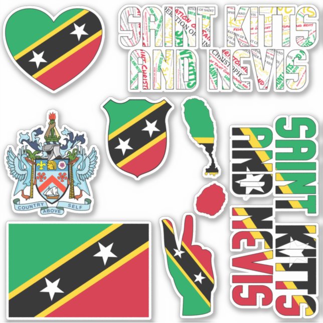 Amazing Saint Kitts and Nevis Shapes National (Front)