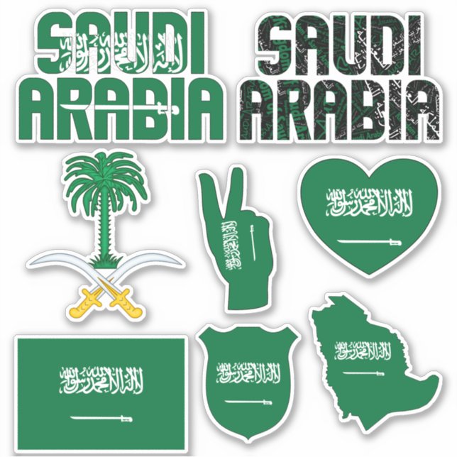 Amazing Saudi Arabia Shapes National Symbols (Front)